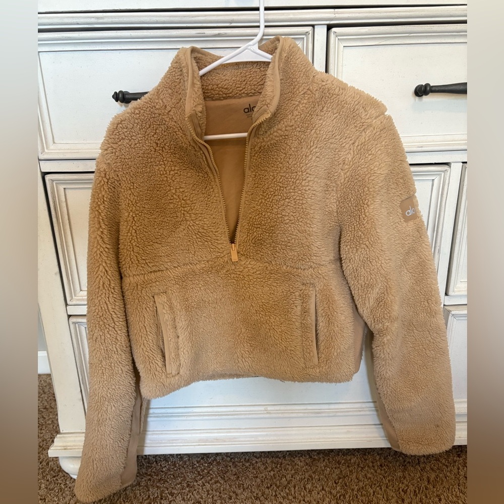 All Yoga Sherpa half zip | tan
